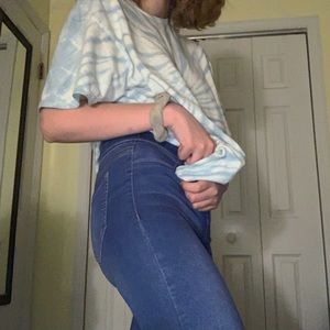 blue jean jeggings